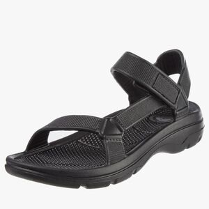 Totes NWT Everywear Lightweight Waterproof Adjustable Riley Sport Black Sandal